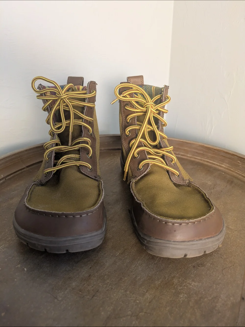 Lems Boulder Timber Colorway Canvas Leather Boots Minimalist Casual Sz:10